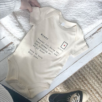 A Letter To Personalised Babygrow, 2 of 4