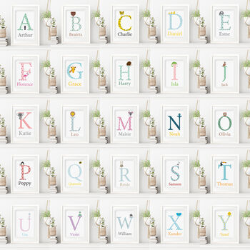 Children's Personalised Alphabet Name Print, 6 of 12