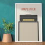 Guitar Amplifier Print | Marshall Amp Music Poster, thumbnail 1 of 7