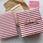 Burgundy Wide Stripe Paper Fibre Wrapping/Patterned Paper Sheet, thumbnail 10 of 12