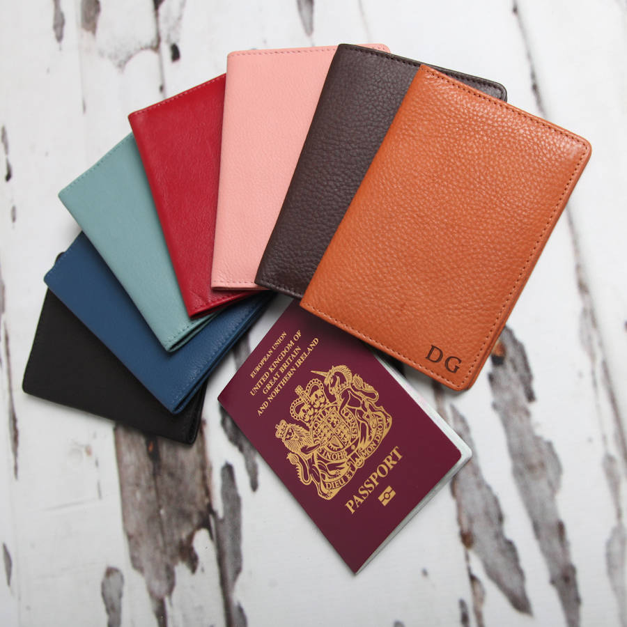 personalised leather passport holder by nv london calcutta ...