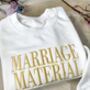 Marriage Material Embroidered Sweatshirt, thumbnail 1 of 3