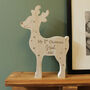 Personalised 1st Christmas Wooden Reindeer Decoration, thumbnail 1 of 5