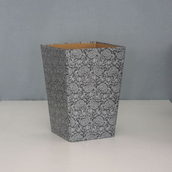 Recycled Paisley Waste Paper Bin, 7 of 8