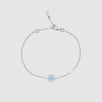 Salina Blue Topaz And Sterling Silver Gemstone Bracelet, 2 of 4