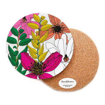Vivid Garden Blooms Pot Stand And Coaster Set, 4 of 9