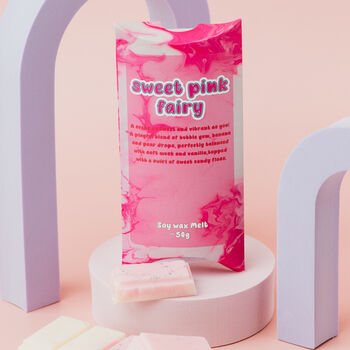Sweet Pink Fairy Soy Wax Melt Or Snap Bar | Cotton Candy, Cherry, Vanilla And Pear, 6 of 8