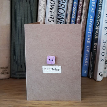 'Birthday' Porcelain Button Card, 2 of 3