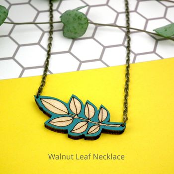 Wooden Leaf Necklace, 3 of 6