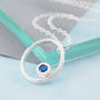 Sapphire September Birthstone Silver Necklace, thumbnail 1 of 7