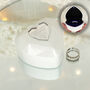 Illuminated White Geometric Heart Jewellery Box, thumbnail 1 of 5