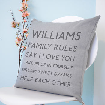 Personalised Family Rules Cushion, 2 of 4