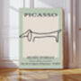 Picasso Line Drawing Dog Art Print, thumbnail 1 of 3