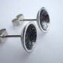 Full Moon Sterling Silver Stud Earrings, thumbnail 1 of 4