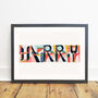 Personalised Abstract Colourful Name Print, thumbnail 2 of 6