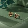 Sterling Silver Enamel Highland Cow Stud Earrings, thumbnail 2 of 12