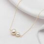 Pearl Necklace With Two Freshwater Pearls, thumbnail 2 of 3