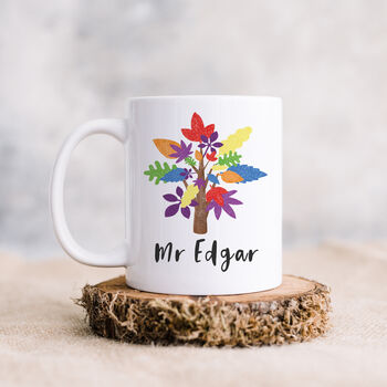 Rainbow Tree Teacher Mug, 2 of 3