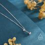 Sterling Silver Tiny Dumbbell Pendant Necklace, thumbnail 6 of 12