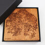 Wooden Coasters With Tree Design, thumbnail 2 of 3