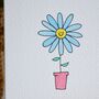 Personalised Smiley Flower Handmade Card, thumbnail 2 of 4