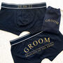 Personalised Date And Back Print Groom Wedding Boxers, thumbnail 3 of 6