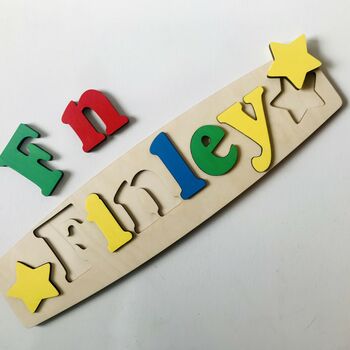 Personalised Name Puzzle With Stars, 3 of 6