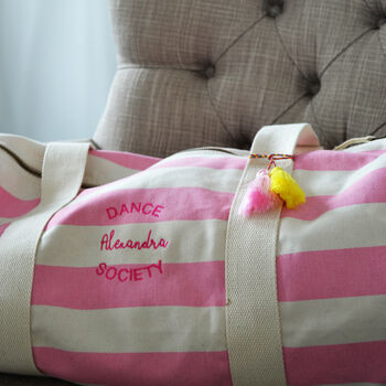 Embroidered Ballerina Dance Duffle Bag, 11 of 12