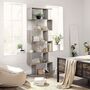 Six Tier Bookshelf Room Divider Modern Storage Unit, thumbnail 1 of 12