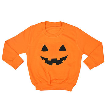 'Pumpkin Face' Halloween Children's Sweatshirt Jumper, 6 of 7