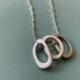 Infinity Three Ovals Stacks Necklace, thumbnail 2 of 5