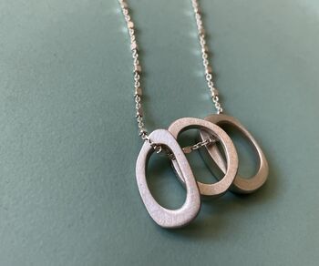 Infinity Three Ovals Stacks Necklace, 2 of 5