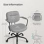 Desk Chair Ergonomic Synthetic Leather Office Chair, thumbnail 10 of 12