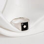 Personalised Sterling Silver Playing Card Signet Ring, thumbnail 4 of 8