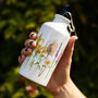 Inky Wildflower Metal Water Bottle With Personalisation, thumbnail 3 of 12