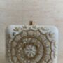 Off White Mandala Design Square Clutch Bag, thumbnail 5 of 9