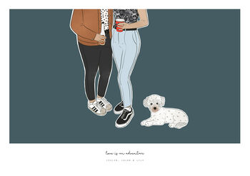 'Love Is An Adventure' Couples Print, Unframed, 6 of 11