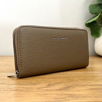 Faux Leather Textured Purse In Taupe, 2 of 3
