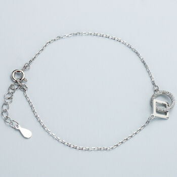 Sterling Silver Interlocking Geometric Shapes Bracelet, 3 of 5