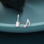 Mismatched Electric Guitar And Music Note Stud Earrings, thumbnail 1 of 10