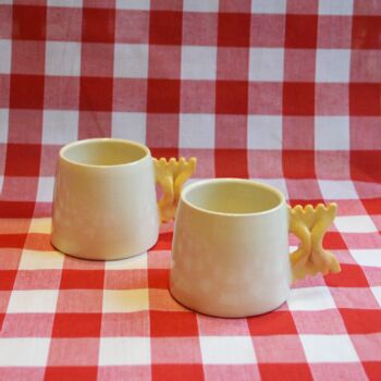 Tapered Espresso Cup With Pasta Handle, 2 of 3