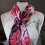 Hand Printed And Painted Daisy Ginkgo Silk Scarf, thumbnail 2 of 2