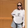 Globe White And Black Unisex Sweatshirt, thumbnail 3 of 3