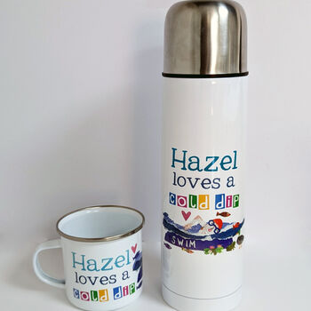 Personalised Swim Wild Flask And Mug Set, 6 of 12