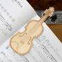 Violin Shaped Birchply Bookmark, thumbnail 1 of 3