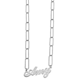 Paperclip Chain Name Necklace, 7 of 8