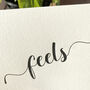 'Feels' Letterpress Card, thumbnail 2 of 2