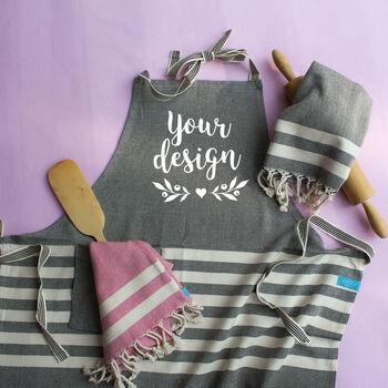 Personalised Cotton Kitchen Apron, Tea Towels, 7 of 12
