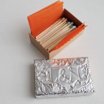 Handmade Personalised Silver Foil Match / Gift Box, 7 of 8