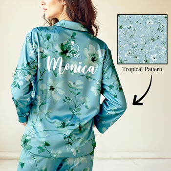Personalised Women Pet Satin Pyjamas Pj, 3 of 5
